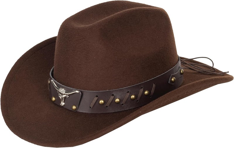 UTOWO Vintage Western Cowboy Hat for Men Outback Cowgirl Hat M/L - Image 1